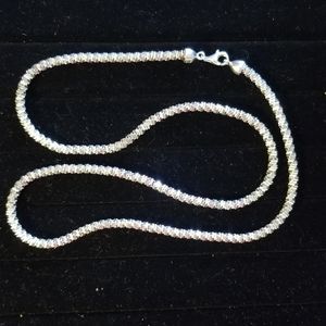 Milor 925 Sterling Silver 5MM Fancy Rope Chain Claw Clasp Necklace 28"